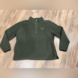 PINK Victoria's Secret Olive Green Cowl Sweater